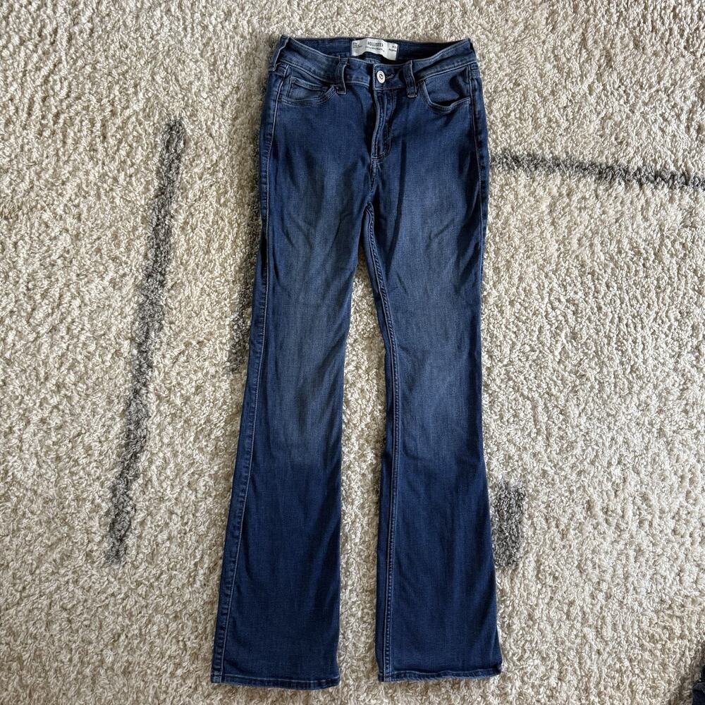 Y2K Hollister Curvy Mid Rise Boot Jeans Women 00/24 Indie Sleaze 24x30 Stretchy